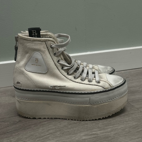 R13 COURTNEY PLATFORM HIGH TOP SNEAKER Size